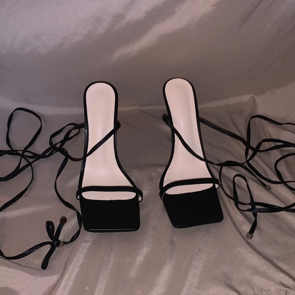 Black Strap Heels